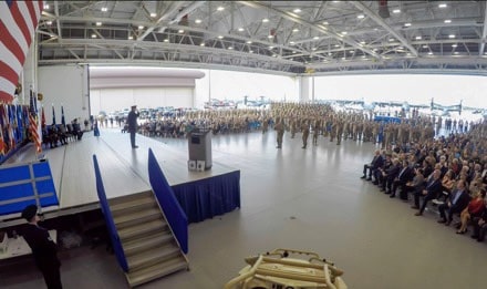 Freedom Hangar ceremony