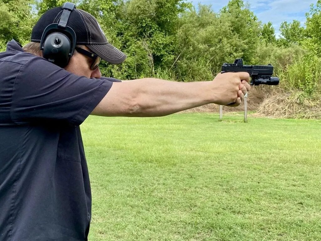 The Springfield Armory Echelon has fast follow-up shots. 